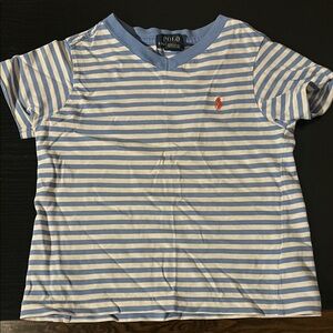 Polo by Ralph Lauren Kids Blue and Cream Striped Polo